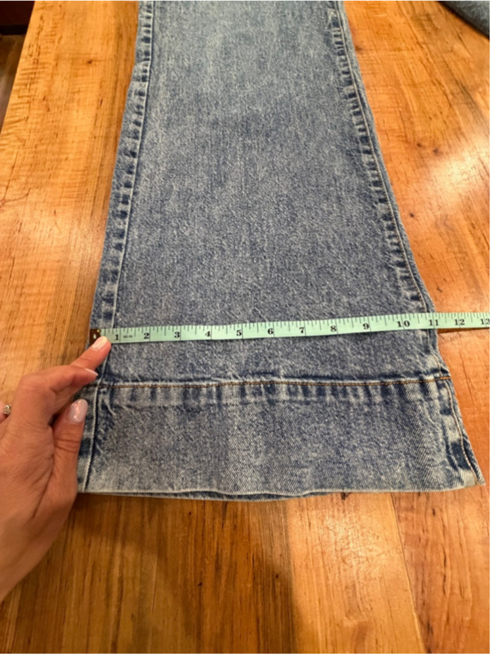 Habitual Wide Leg Denim Jeans High Rise Trouser Cargo Pockets Medium Wash 6/28 - Picture 12 of 13